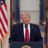 El presidente de EEUU, Donald Trump, durante su discurso a la nación/ Reuters