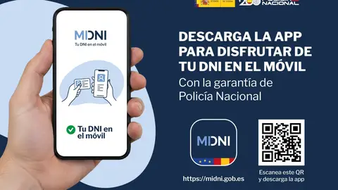 Qué es MiDNI, la aplicación que permite identificarse legalmente con el teléfono móvil Qué es MiDNI, la aplicación que permite identificarse legalmente con el teléfono móvil/ Policía Nacional