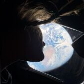 La astronauta Christina Koch en el Artemis II.