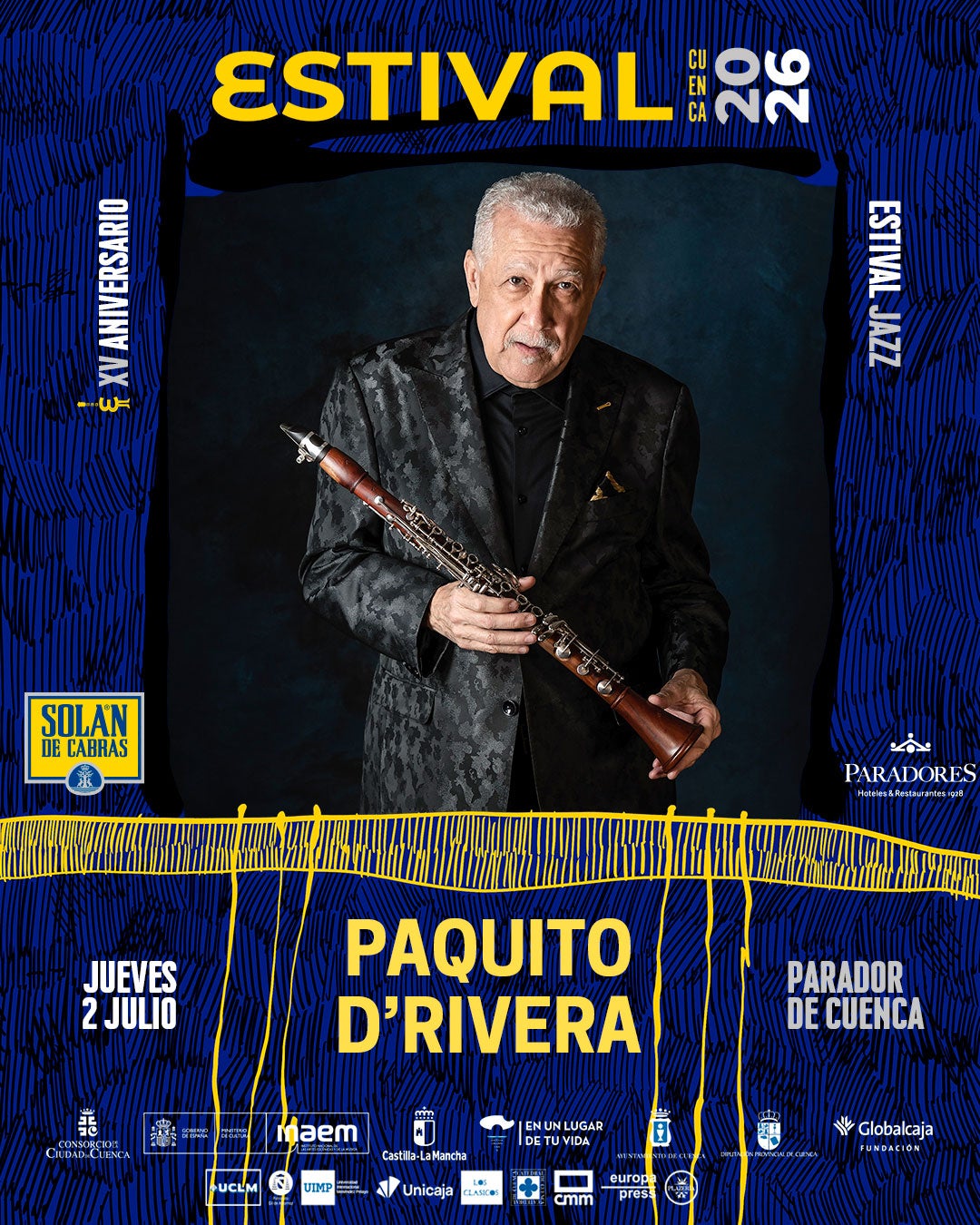 Paquito D’Rivera recibirá el Premio a la Trayectoria Musical en Estival Cuenca 2026 Paquito D’Rivera recibirá el Premio a la Trayectoria Musical en Estival Cuenca 2026