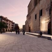 Simulación del resultado que tendrá la reurbanización del entorno de la basílica de Santa María de Elche.