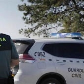 Agente y vehículo de la Guardia Civil