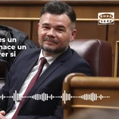 Pilar Gómez: "Rufián es un poco esquirol. Ahora hace un acto con Podemos a ver si tiene más recorrido" Pilar Gómez: "Rufián es un poco esquirol. Ahora hace un acto con Podemos a ver si tiene más recorrido"