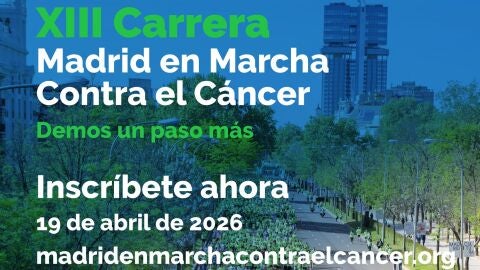 Cartel de la XIII Carrera Madrid en Marcha Contra el C&aacute;ncer