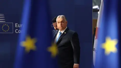 Imagen de archivo del actual primer ministro húngaro, Víktor Orbán, a su llegada a una reunión del Consejo Europeo. Imagen de archivo del actual primer ministro húngaro, Víktor Orbán, a su llegada a una reunión del Consejo Europeo.