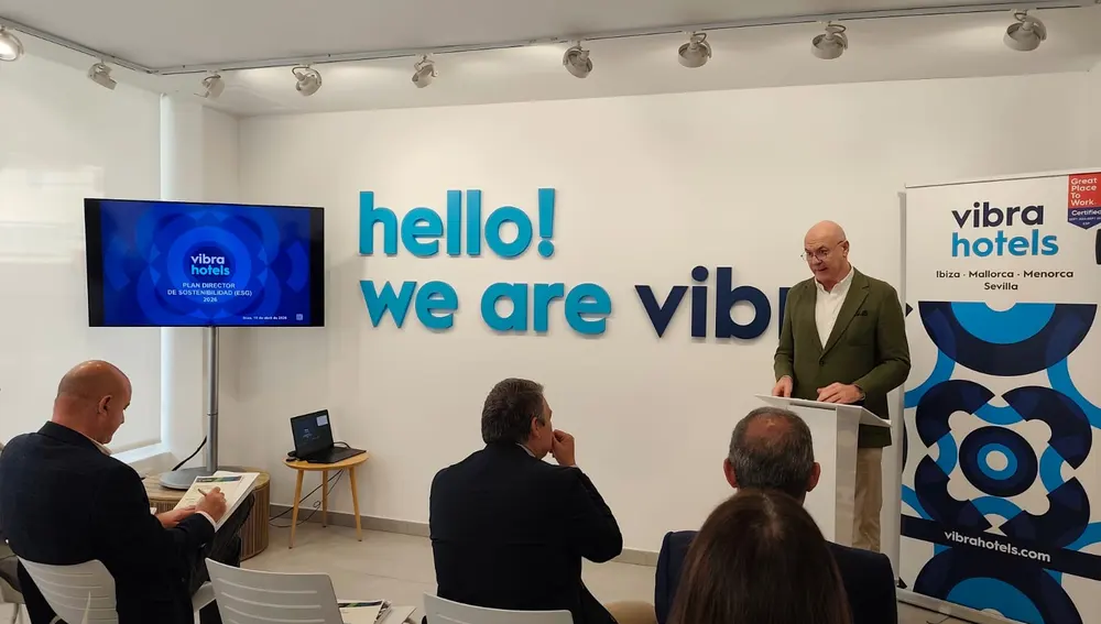 Antonio Doménech, CEO de Vibra Hotels, durante su intervención Antonio Doménech, CEO de Vibra Hotels, durante su intervención