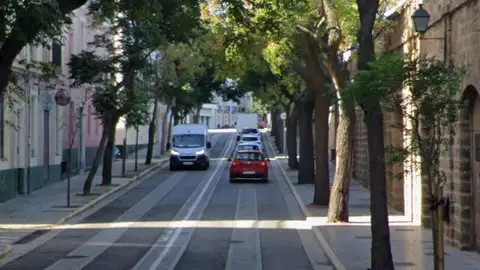 La calle Honduras en una foto de archivo La calle Honduras en una foto de archivo