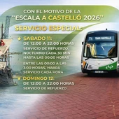 El TRAM de Castelló refuerza este fin de semana el servicio por ‘Escala a Castelló' El TRAM de Castelló refuerza este fin de semana el servicio por ‘Escala a Castelló'