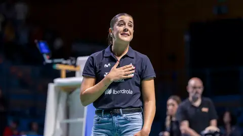 Imagen de archivo de Carolina Marín en el homenaje que le han rendido en Huelva Imagen de archivo de Carolina Marín en el homenaje que le han rendido en Huelva