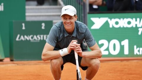 Jannik Sinner celebra su triunfo ante Alcaraz 