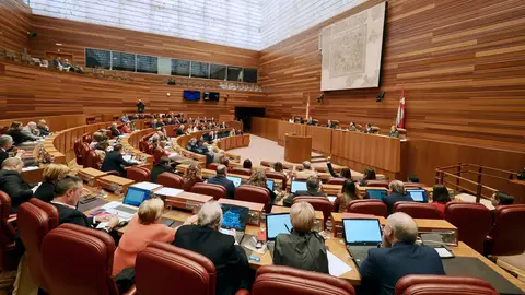 Vista general del hemiciclo de las Cortes de Castilla y León. Vista general del hemiciclo de las Cortes de Castilla y León. EFE/R. García