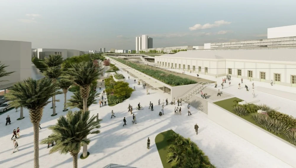 Así quedará la "puerta sur" sobre la estación del TRAM Así quedará la "puerta sur" sobre la estación del TRAM