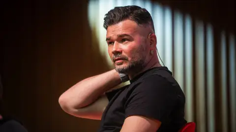 El portavoz de ERC en el Congreso de los Diputados, Gabriel Rufián durante el diálogo 'Què s'ha de fer?' El portavoz de ERC en el Congreso de los Diputados, Gabriel Rufián durante el diálogo 'Què s'ha de fer?'