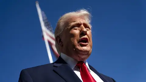 Donald Trump durante una declaración reciente Donald Trump durante una declaración reciente