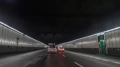 Imagen de archivo del túnel de la M-30. Imagen de archivo del túnel de la M-30.