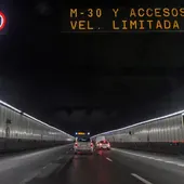 Imagen de archivo del túnel de la M-30. Imagen de archivo del túnel de la M-30.
