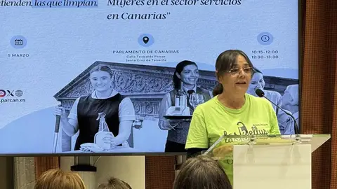 Intervención de 'las Kellys' en el Parlamento de Canarias Intervención de 'las Kellys' en el Parlamento de Canarias