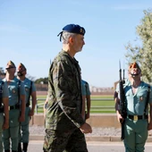 El Rey Felipe VI visita la base militar 'Álvarez de Sotomayor' de Viator (Almería) para conocer los avances del proyecto de la Brigada Experimental 2035. A 16 de abril de 2026 en Viator, Almería (Andalucía, España). El Rey Felipe VI visita la base militar 'Álvarez de Sotomayor' de Viator (Almería) para conocer los avances del proyecto de la Brigada Experimental 2035. A 16 de abril de 2026 en Viator, Almería (Andalucía, España).