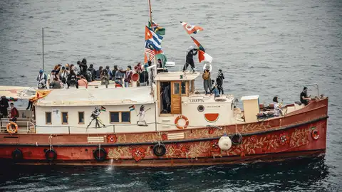 Imagen de la Global Sumud Flotilla que lleva ayuda humanitaria a Gaza Imagen de la Global Sumud Flotilla que lleva ayuda humanitaria a Gaza