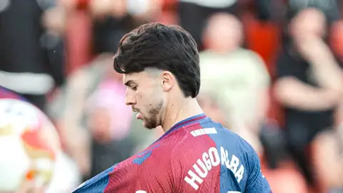 Hugo Alba celebra el tanto de la remontada del Eldense ante el Cartagena. Hugo Alba celebra el tanto de la remontada del Eldense ante el Cartagena.