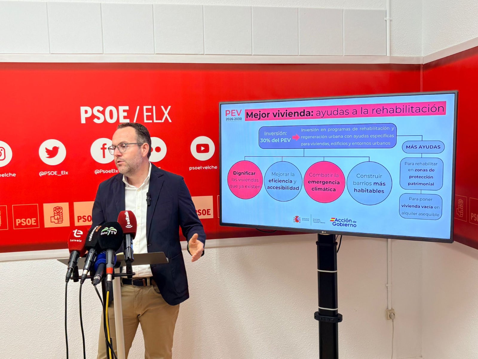 El PSOE de Elche pide a Ruz que exprima el Plan Estatal de Vivienda “para avanzar en San Antón” y en “más rehabilitación” El PSOE de Elche pide a Ruz que exprima el Plan Estatal de Vivienda “para avanzar en San Antón” y en “más rehabilitación”