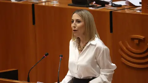 María Guardiola durante su discurso María Guardiola durante su discurso