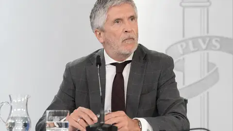 El ministro de Interior, Fernando Grande Marlaska, durante una rueda de prensa posterior al Consejo de Ministros El ministro de Interior, Fernando Grande Marlaska, durante una rueda de prensa posterior al Consejo de Ministros