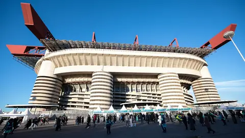 Imagen de archivo del estadio de San Siro Imagen de archivo del estadio de San Siro