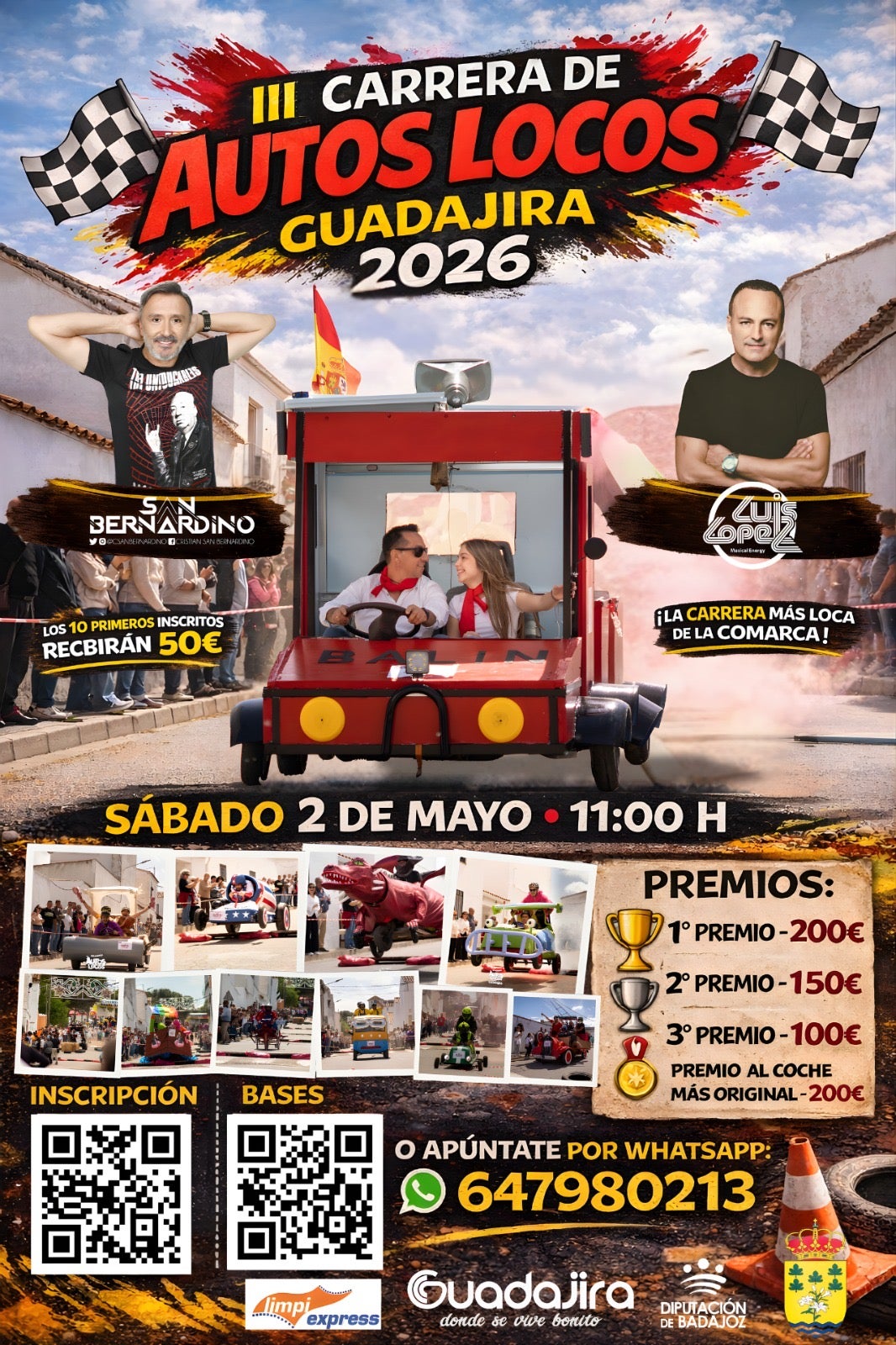 La carrera de los 'Autos Locos' volverá a protagonizar una jornada de diversión el 2 de mayo en Guadajira La carrera de los 'Autos Locos' volverá a protagonizar una jornada de diversión el 2 de mayo en Guadajira