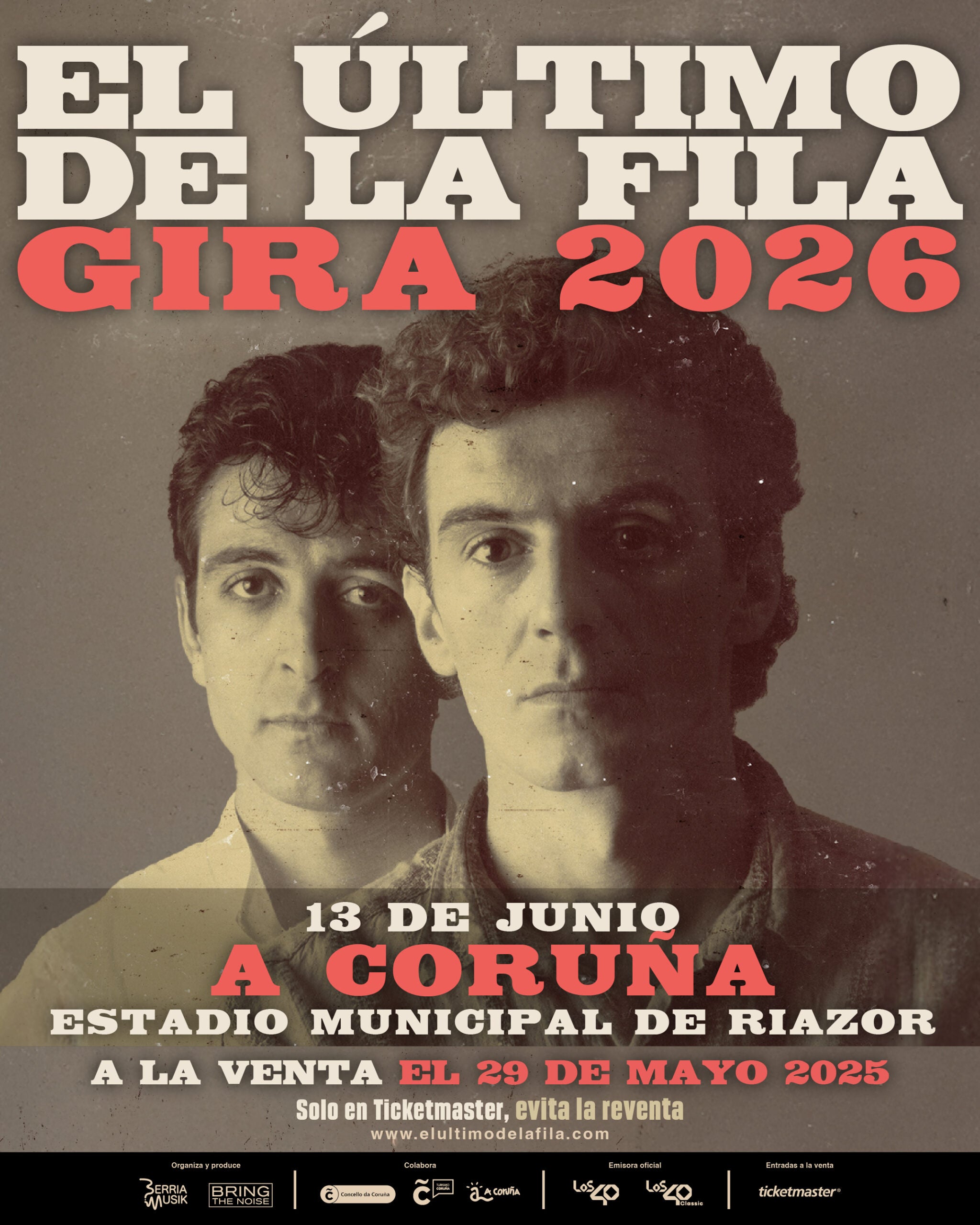 El concierto de El Último de la Fila se celebrará finalmente en Monte do Gozo el 13 de junio El concierto de El Último de la Fila se celebrará finalmente en Monte do Gozo el 13 de junio