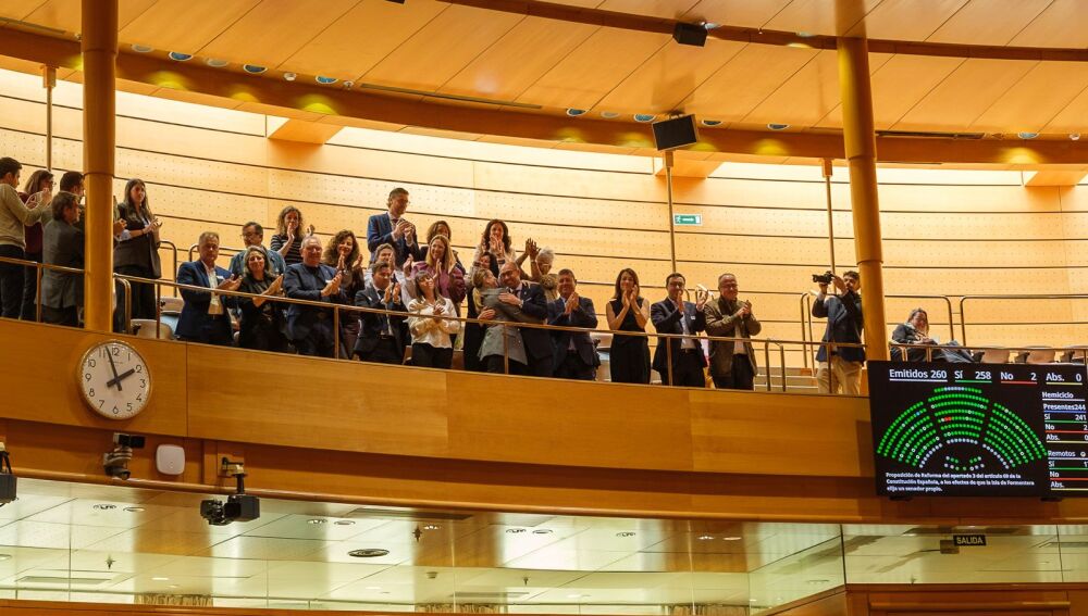 Momento en el que se aprobó la reforma de la constitución