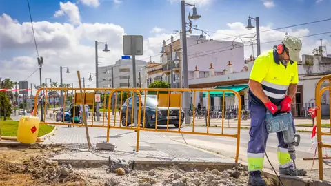 Una de las obras pendientes que se están ejecutando en San Fernando Una de las obras pendientes que se están ejecutando en San Fernando