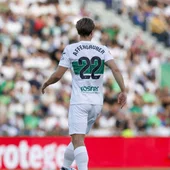 David Affengruber, en el choque ante el Atlético de Madrid. David Affengruber, en el choque ante el Atlético de Madrid.