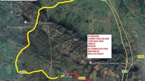 Un tramo de la carretera provincial BA-099 permanecerá cortado al tráfico el próximo 27 y 28 de abril Un tramo de la carretera provincial BA-099 permanecerá cortado al tráfico el próximo 27 y 28 de abril