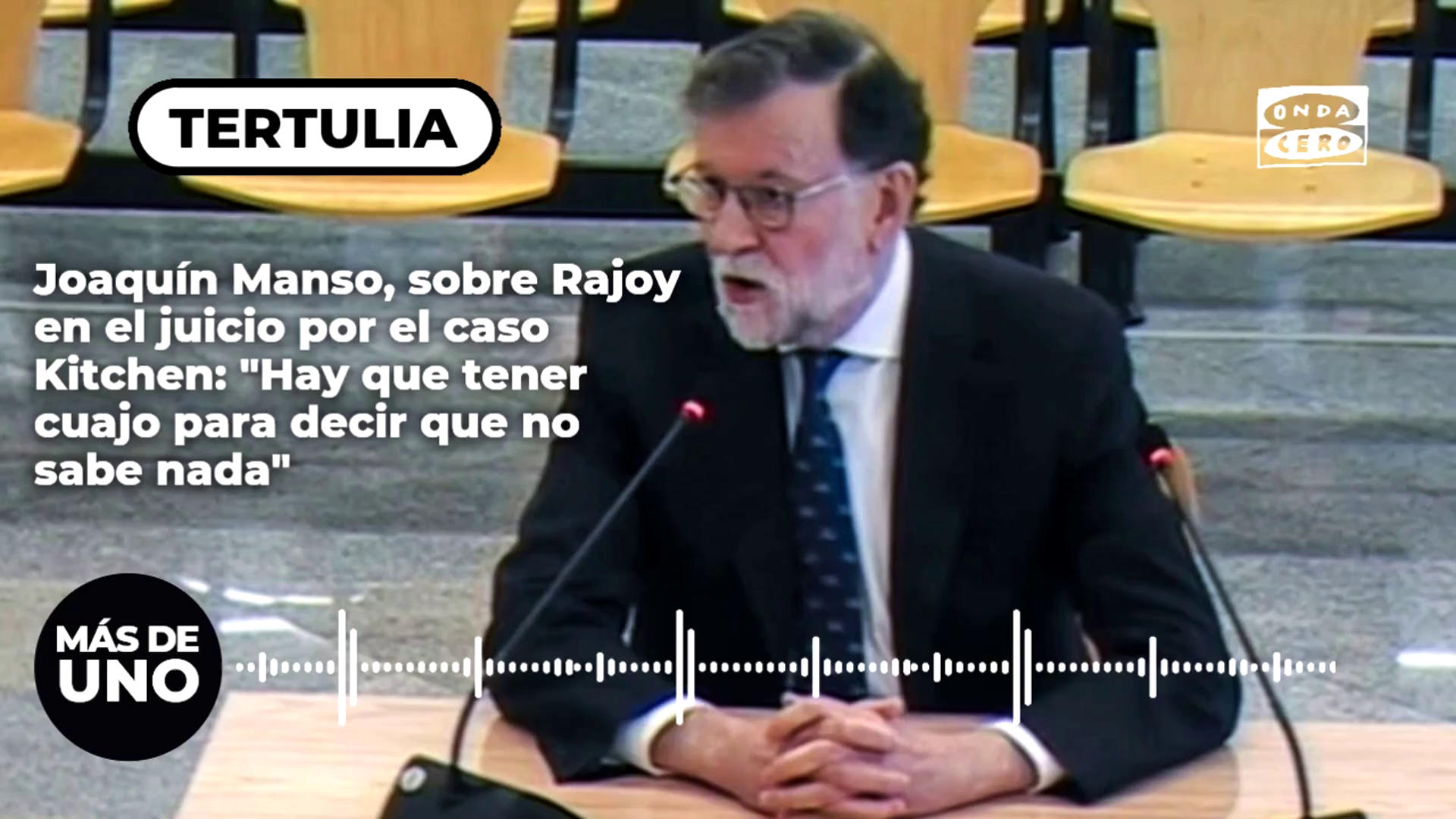 Joaquín Manso, sobre Rajoy en el juicio por el caso Kitchen: "Hay que tener cuajo para decir que no sabe nada" Joaquín Manso, sobre Rajoy en el juicio por el caso Kitchen: "Hay que tener cuajo para decir que no sabe nada"