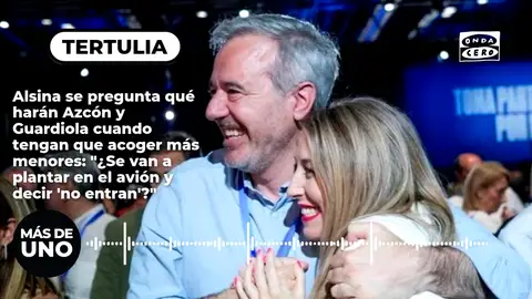 Alsina se pregunta qué harán Azcón y Guardiola cuando tengan que acoger más menores: "¿Se van a plantar en el avión y decir 'no entran'?" Alsina se pregunta qué harán Azcón y Guardiola cuando tengan que acoger más menores: "¿Se van a plantar en el avión y decir 'no entran'?"