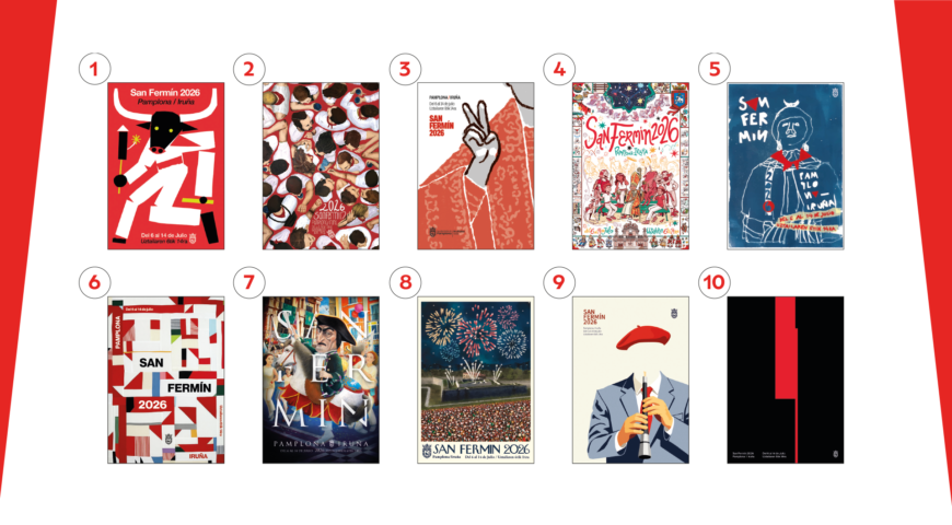 Se presentan los diez carteles finalistas de San Fermín Se presentan los diez carteles finalistas de San Fermín