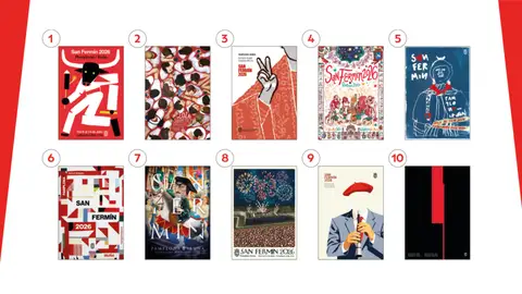 Carteles finalistas de San Fermín 2026 Carteles finalistas de San Fermín 2026