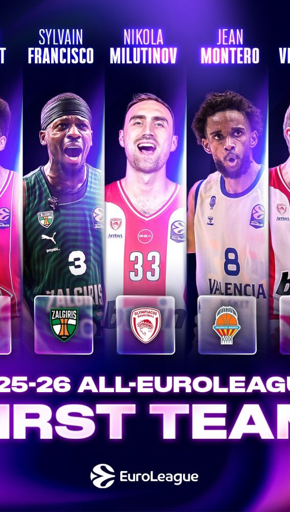 Jean Montero, elegido en el Primer Quinteto Ideal de la EuroLeague 2025-26