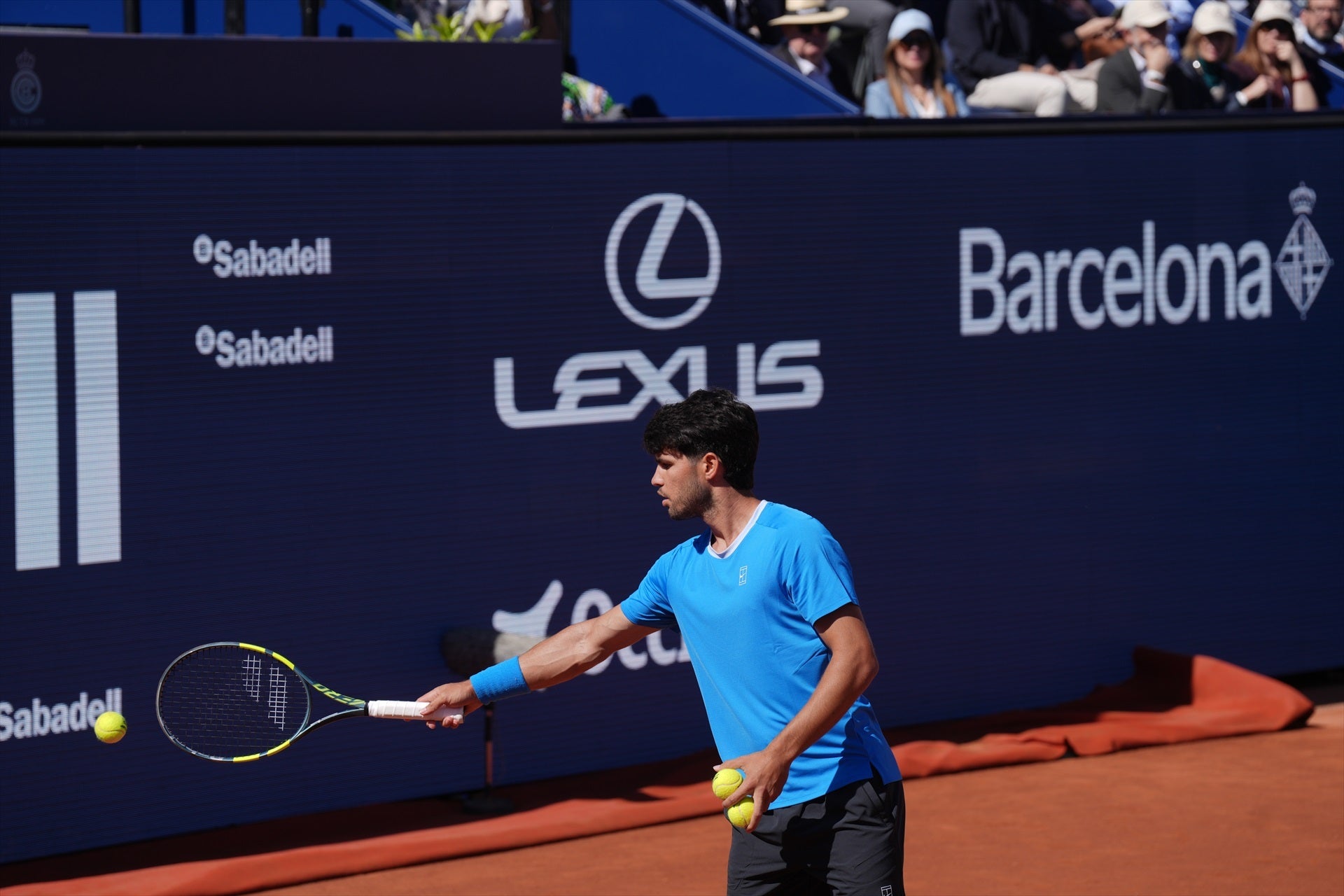 Carlos Alcaraz durante el Conde de Godó Carlos Alcaraz durante el Conde de Godó