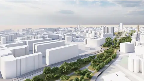 Una recreación del Parque Central de Alicante Una recreación del Parque Central de Alicante