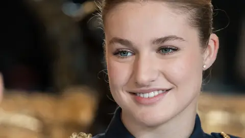 Imagen de archivo de la princesa Leonor, durante la Pascua Militar, en el Palacio Real. Imagen de archivo de la princesa Leonor, durante la Pascua Militar, en el Palacio Real.