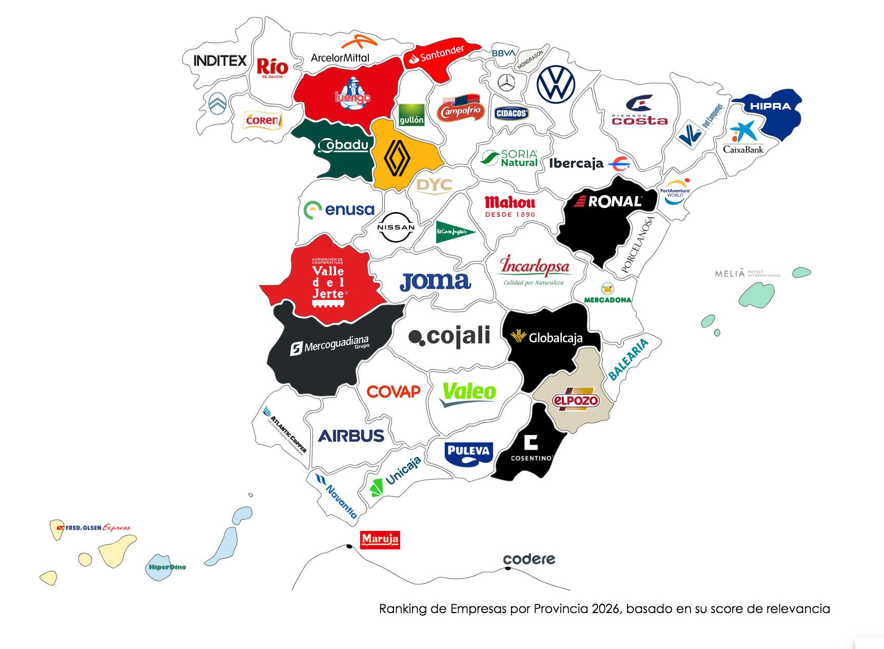 Unicaja, DCOOP y Mayoral se sitúan como el Top 3 de las empresas más relevantes de Málaga Unicaja, DCOOP y Mayoral se sitúan como el Top 3 de las empresas más relevantes de Málaga