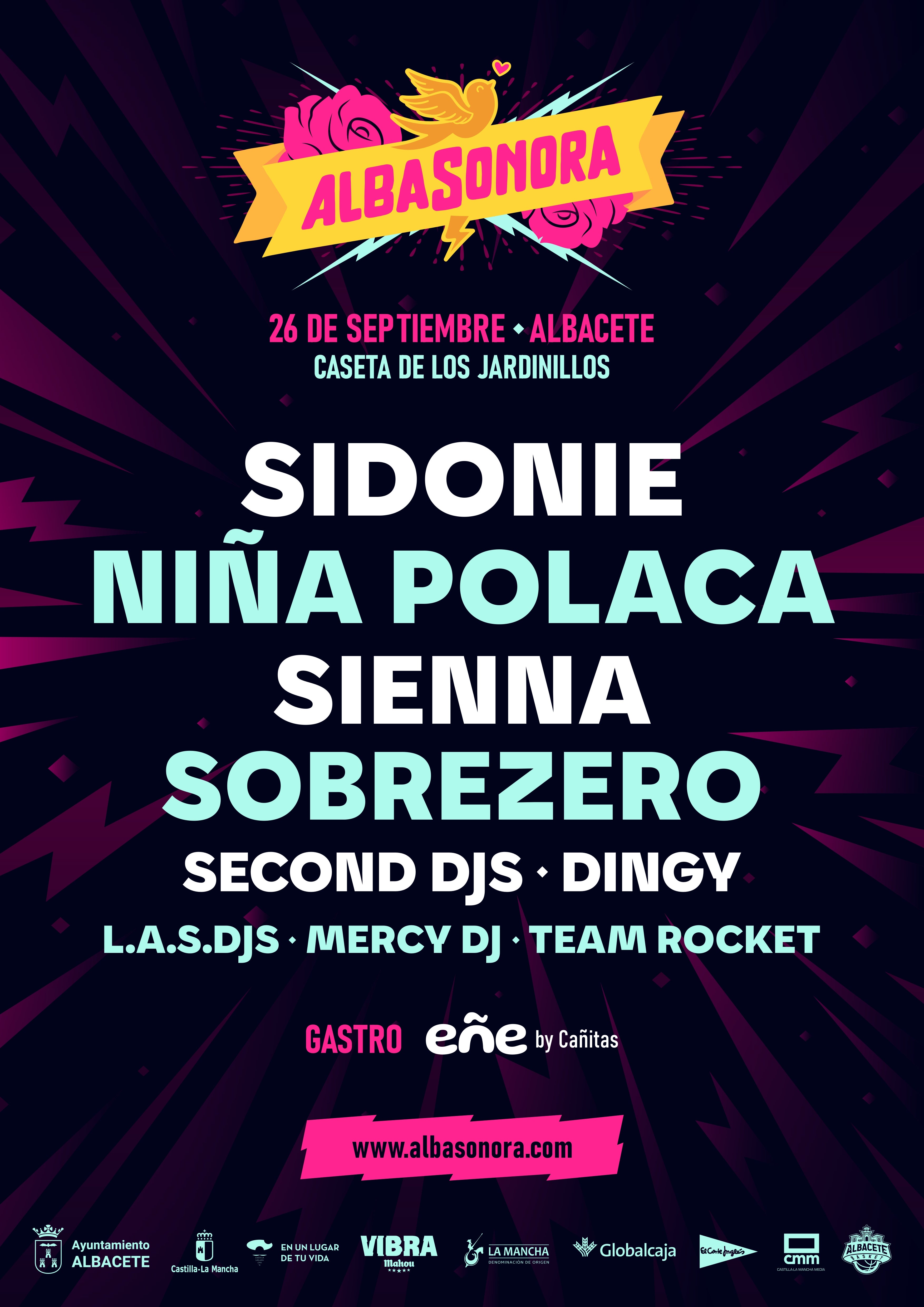 Sidonnie, Niña Polaca y Sienna, cabezas de cartel del Albasonora Sidonnie, Niña Polaca y Sienna, cabezas de cartel del Albasonora