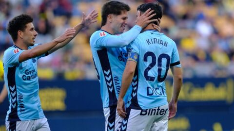 Kirian despu&eacute;s de marcarle al C&aacute;diz 