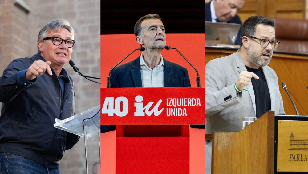 Gavira, Maíllo y García durante la campaña electoral.