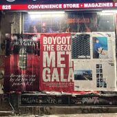 Propaganda que incita al boicot de la Met Gala 2026