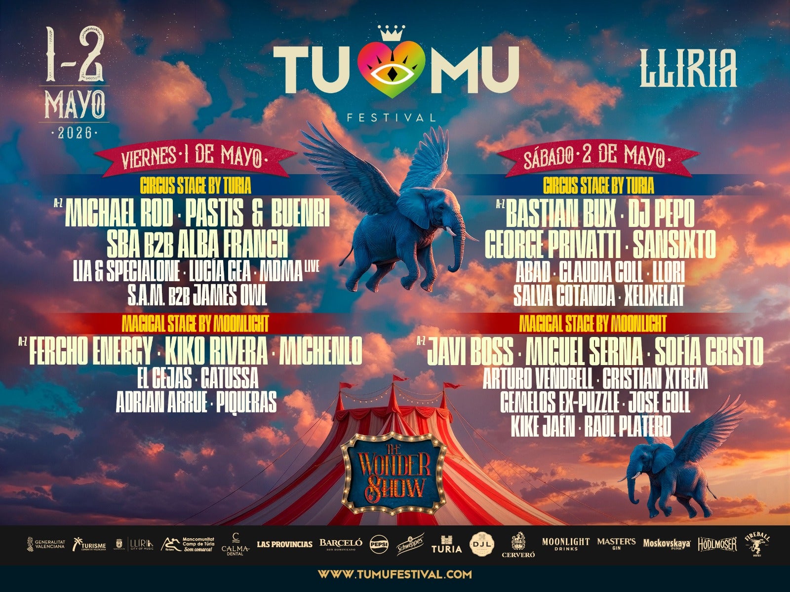 Cuenta atrás para el TUMU 2026: Llíria se transformará en un gran circo inmersivo abriendo la temporada de festivales de verano Cuenta atrás para el TUMU 2026: Llíria se transformará en un gran circo inmersivo abriendo la temporada de festivales de verano