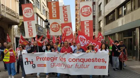 Manifestación del 1 de mayo en Castellón Manifestación del 1 de mayo en Castellón