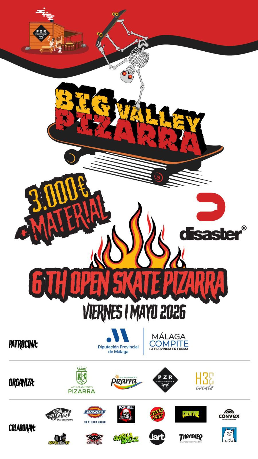 Pizarra acoge la sexta edición del Big Valley, gran cita nacional del skate Pizarra acoge la sexta edición del Big Valley, gran cita nacional del skate